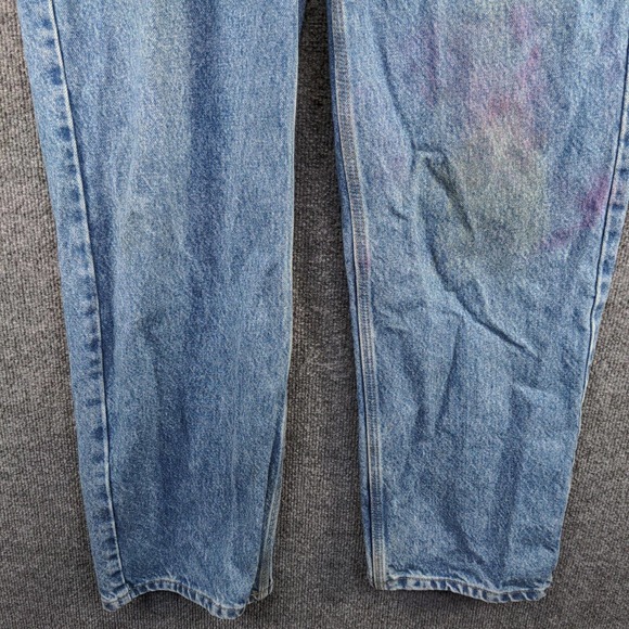 Carhartt Men's Jeans Solid Blue 36x30 Stone Wash Denim 5-Pocket - Picture 5 of 12